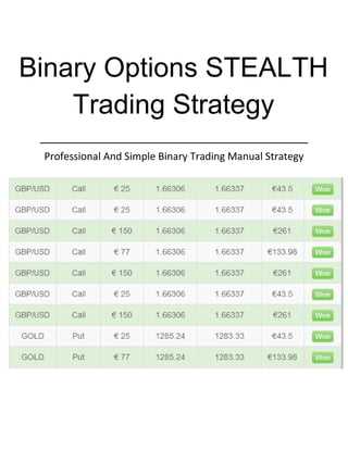 How to trade binary options pdf